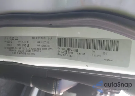 2017 Jeep Cherokee Sport Fwd из США, поврежденный, VIN 1C4PJLAB6HW669069